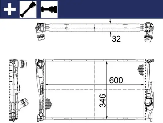 MAHLE CR1085000S Radyatör 17117790297 resmi