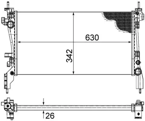 MAHLE CR1120000S Radyatör 51790636 resmi
