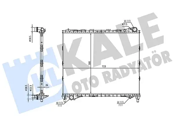KALE 362210 Radyatör resmi