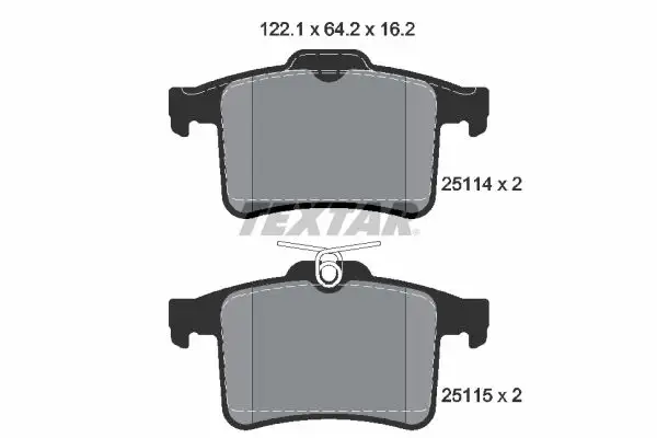 TEXTAR 2511401 Arka Fren Balatası C2D3792 resmi