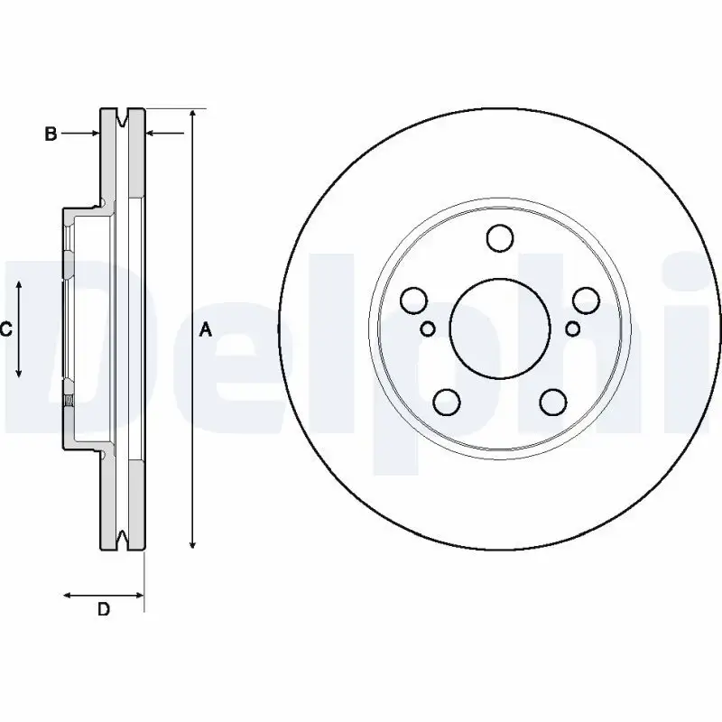 DELPHI BG4711C Ön Fren Diski 4351202330 resmi
