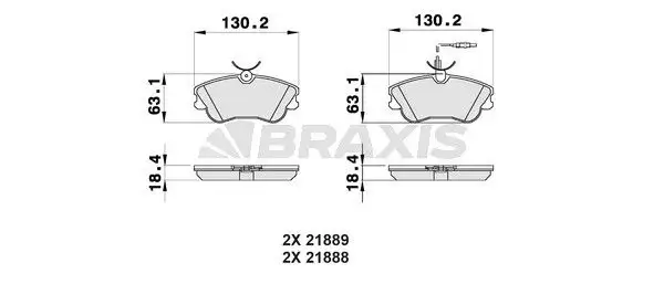 BRAXIS AB0143 Ön Fren Balatası resmi