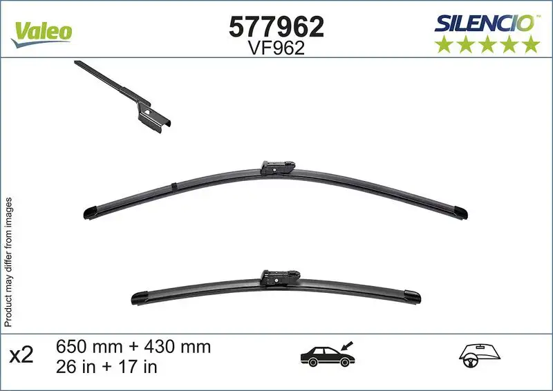 VALEO 577962 Silecek Süpürgesi (Takım) resmi