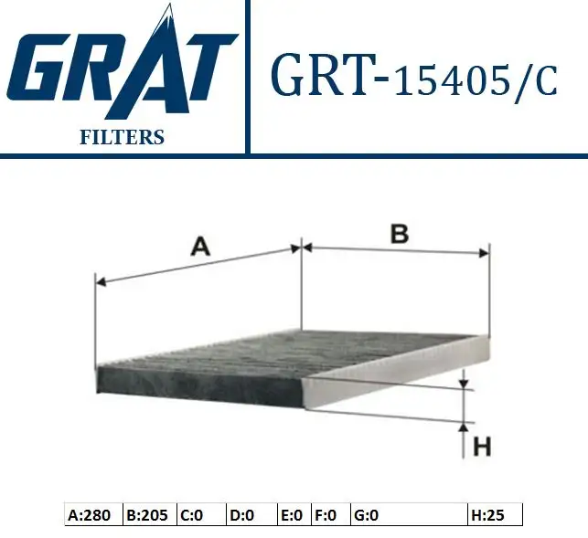 GRAT 15405C Polen Filtresi (Karbonlu) 1J0819644A resmi