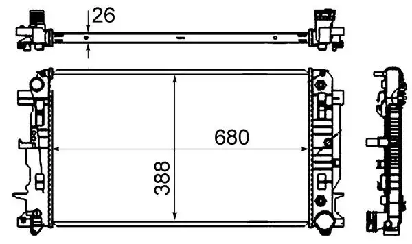 MAHLE CR62000S Radyatör A9065001402 resmi