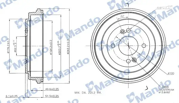 MANDO MBD050026 Fren Kampanası 584111G000 resmi