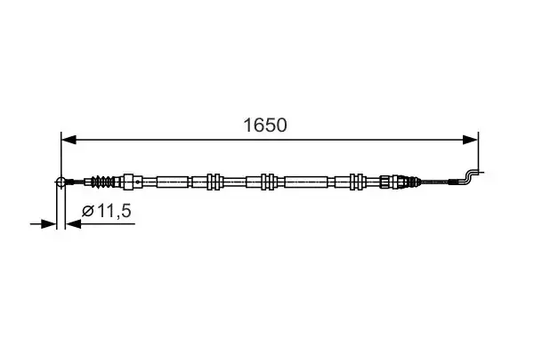 BOSCH 1987482016 El Fren Halatı (Arka) 7H1609701F resmi