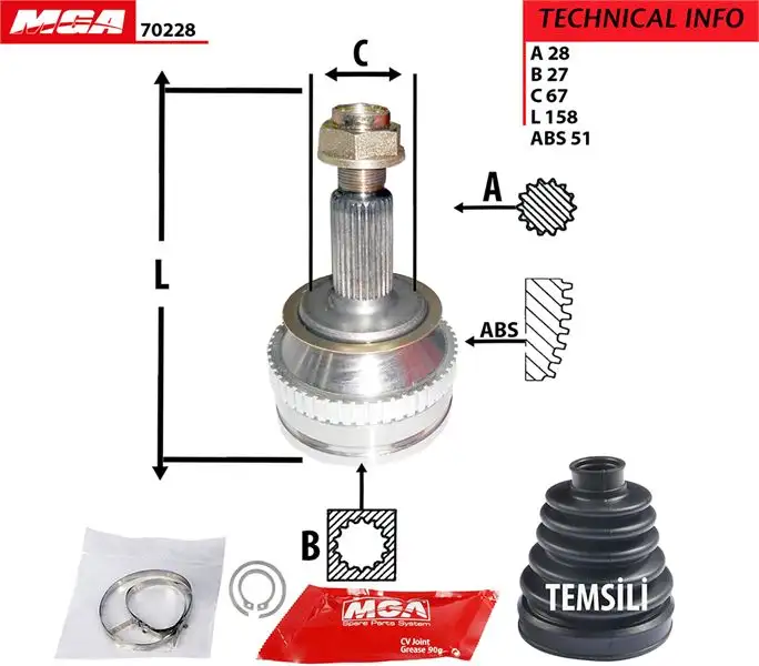 MGA 70228 Aks Kafası (Dış) 8200485576 resmi
