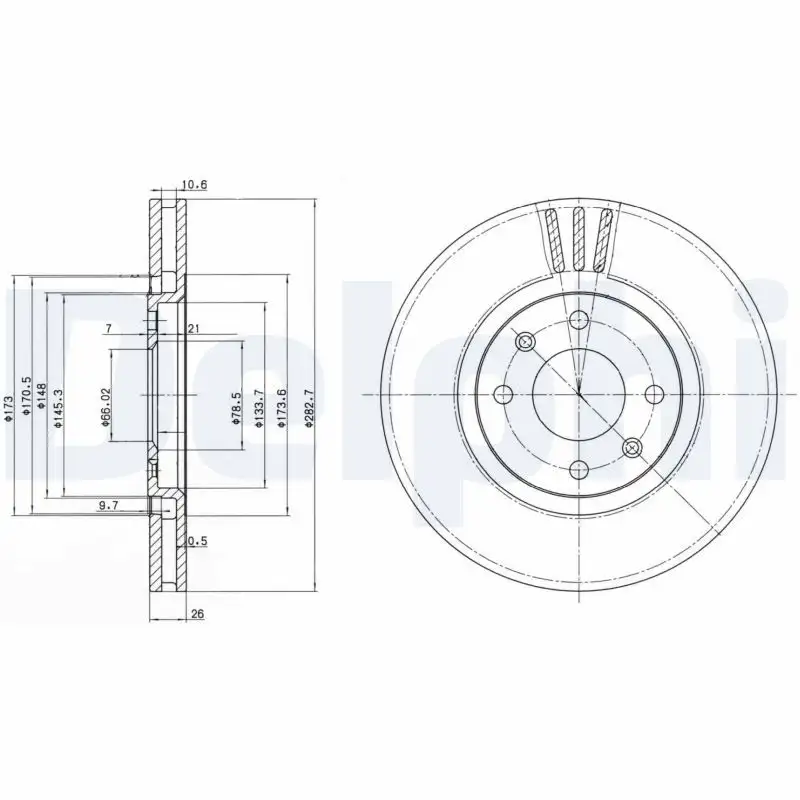 DELPHI BG2872 Ön Fren Diski resmi