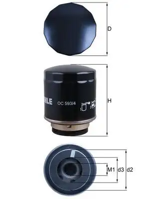 MAHLE OC593/4 Yağ Filtresi resmi
