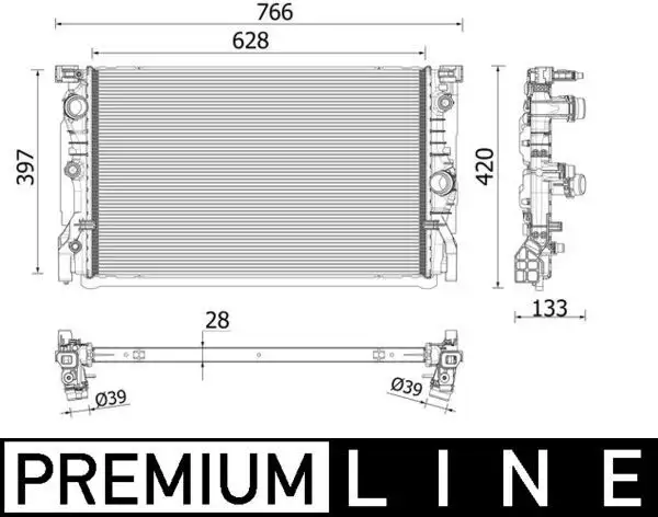 MAHLE CR2223000P Radyatör 17118576506 resmi