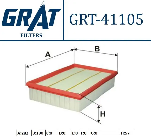 GRAT 41105 Hava Filtresi 16546EB300 resmi