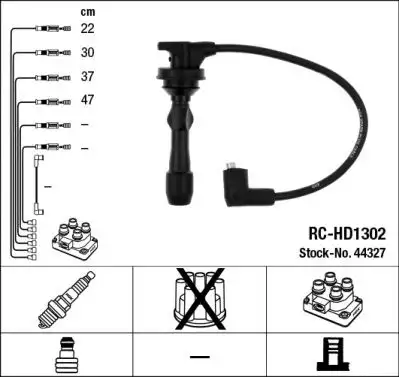 NGK 44327 (RCHD1302) Buji Kablosu resmi