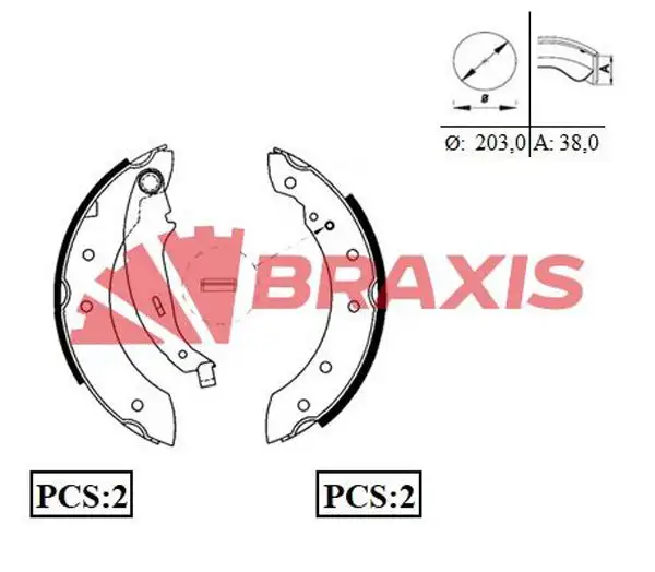 BRAXIS AC0049 Arka Fren Balatası resmi