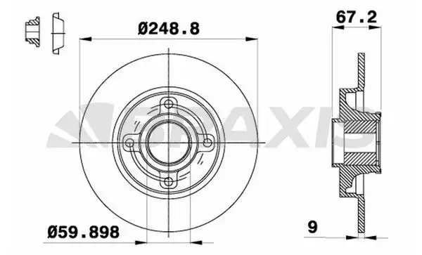 BRAXIS AE0098 Arka Fren Diski resmi