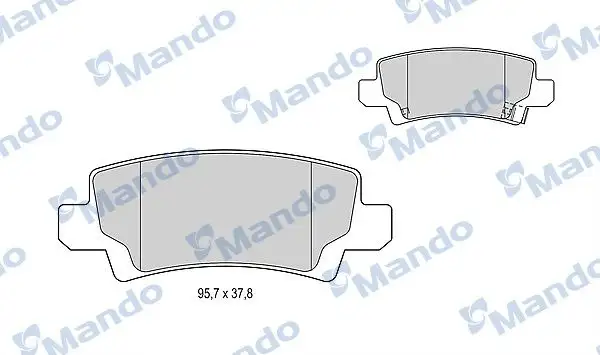 MANDO MBF015176 Arka Fren Balatası resmi