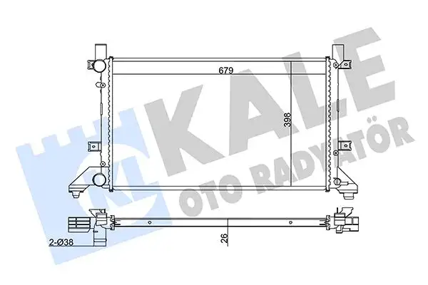 KALE 345875 Radyatör 2D0121253B resmi