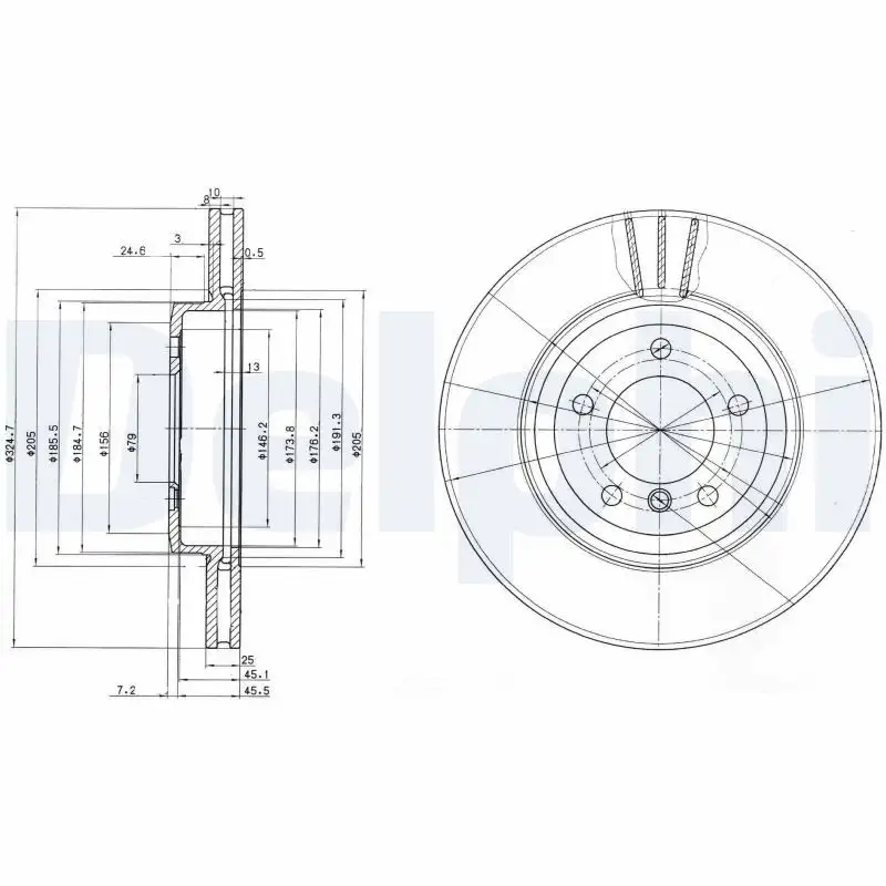 DELPHI BG3830 Ön Fren Diski resmi