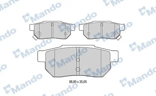 MANDO MBF015531 Arka Fren Balatası resmi