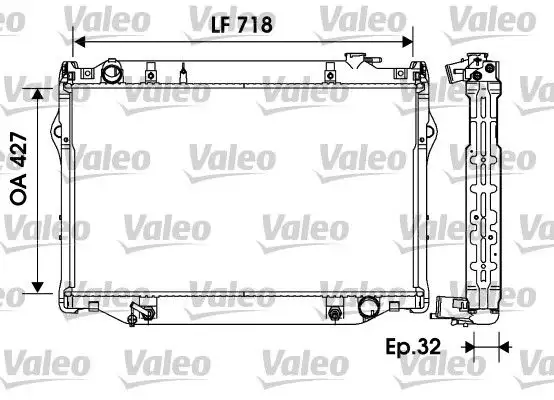 VALEO 734185 Radyatör 1640066040 resmi