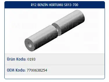 MASTER M0193 Yakıt Hortumu 7700638254 resmi