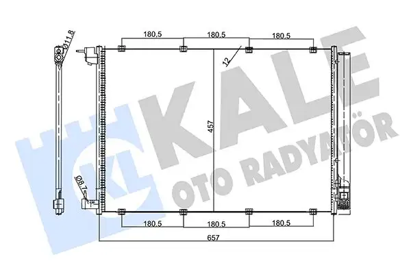 KALE 357735 Klima Radyatörü A0995002154 resmi
