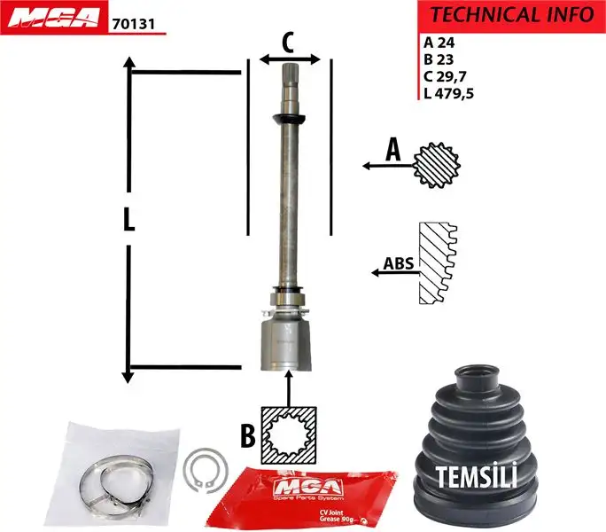 MGA 70131 Aks Kafası (Sağ İç) 55197730 resmi