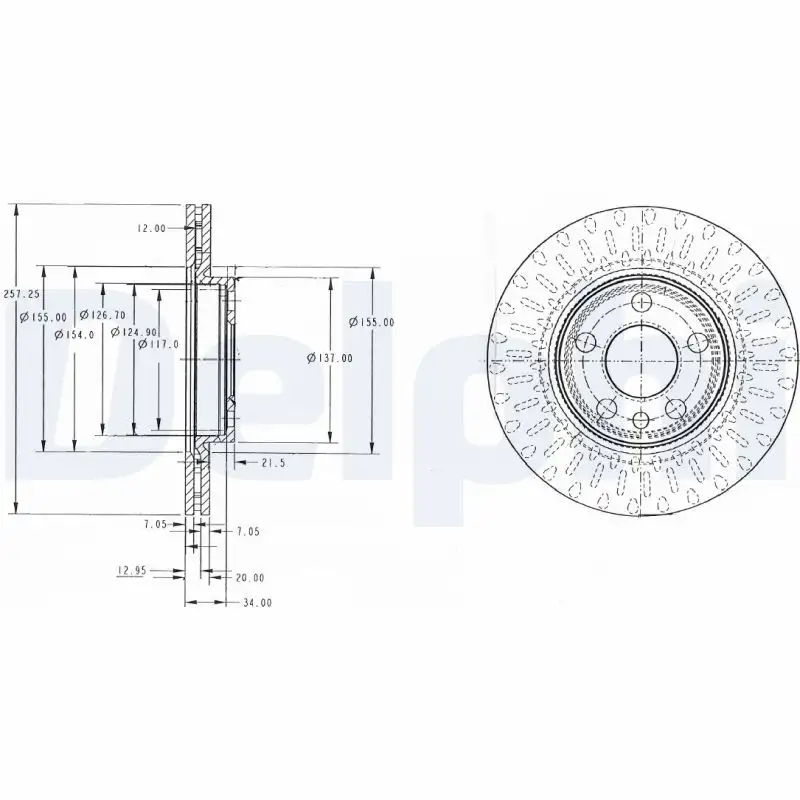 DELPHI BG3222 Ön Fren Diski resmi