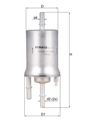 MAHLE KL572 Yakıt Filtresi 1K0201051C resmi