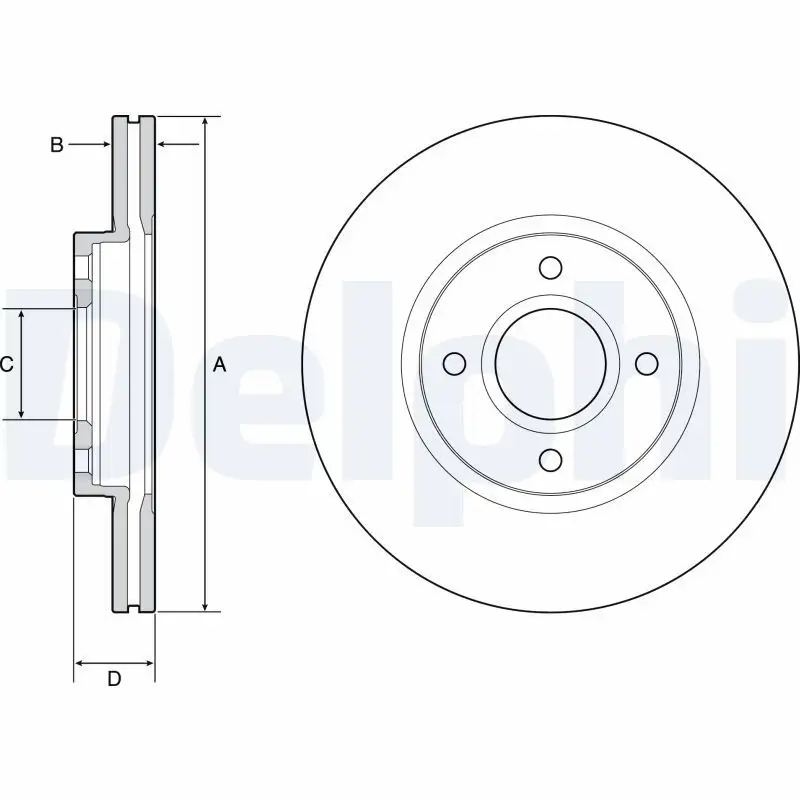 DELPHI BG4569C Ön Fren Diski resmi