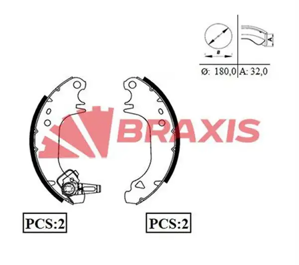 BRAXIS AC0017 Arka Fren Balatası resmi