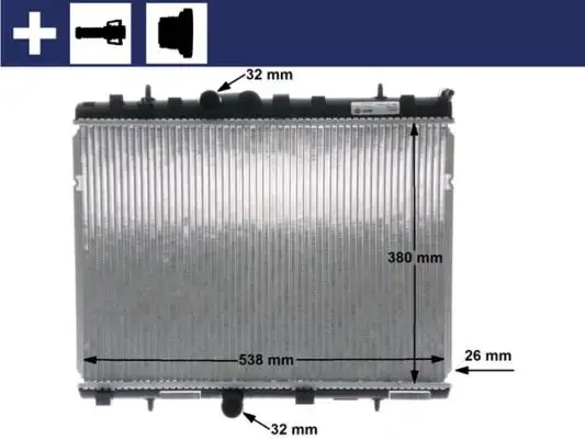 MAHLE CR5000S Radyatör 1333A1 resmi