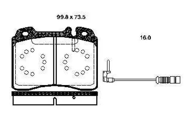 BOSCH 0986TB2663 Ön Fren Balatası A0004201220 resmi