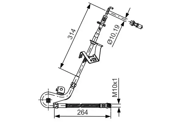 BOSCH 1987481428 Ön Fren Hortumu (Sağ) 4806J4 resmi