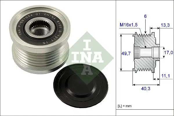 INA 535009310 Alternatör Kasnağı resmi