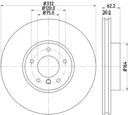 HELLA 8DD355117-731 Ön Fren Diski resmi