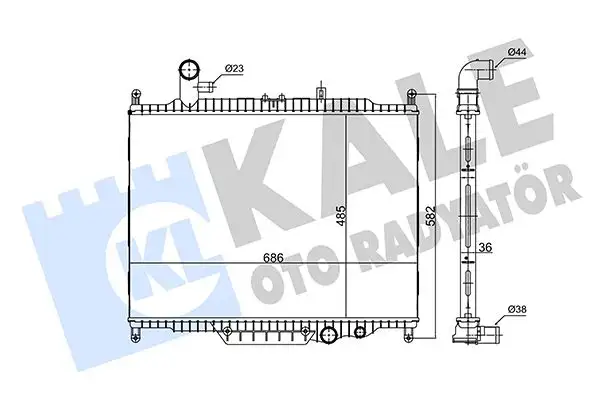 KALE 360165 Radyatör LR015561 resmi