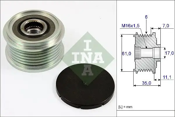 INA 535002210 Alternatör Kasnağı resmi