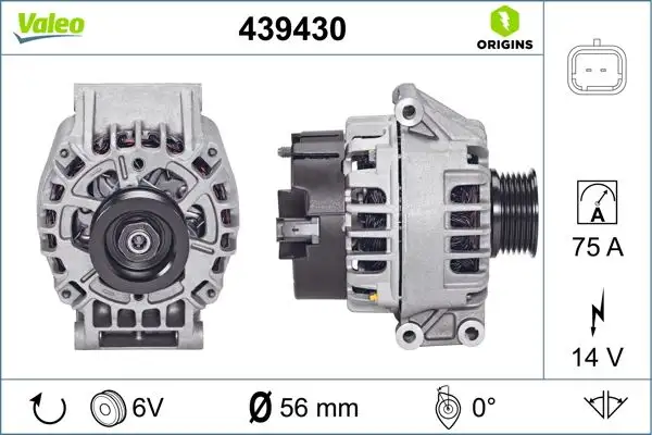VALEO 439430 Şarj Dinamosu resmi