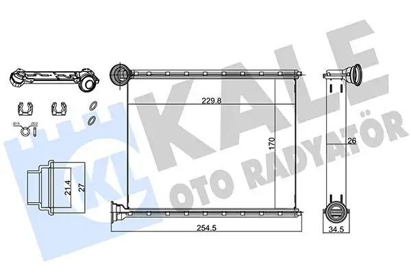 KALE 347120 Kalorifer Radyatörü 6448V6 resmi