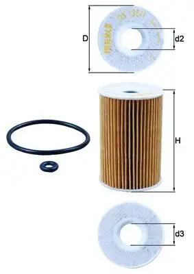 MAHLE OX135/1D Yağ Filtresi resmi