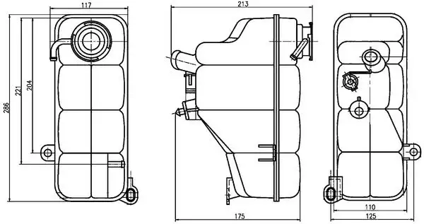 MAHLE CRT123000S Yedek Su Deposu A2025000249 resmi