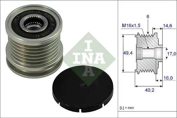 INA 535000110 Alternatör Kasnağı resmi