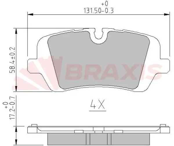 BRAXIS AA0658 Arka Fren Balatası resmi