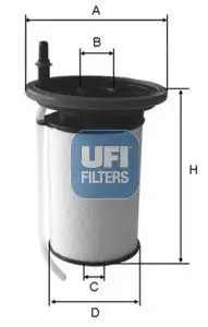 UFI 26.053.00 Yakıt Filtresi resmi