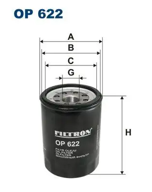 FILTRON OP622 Yağ Filtresi resmi