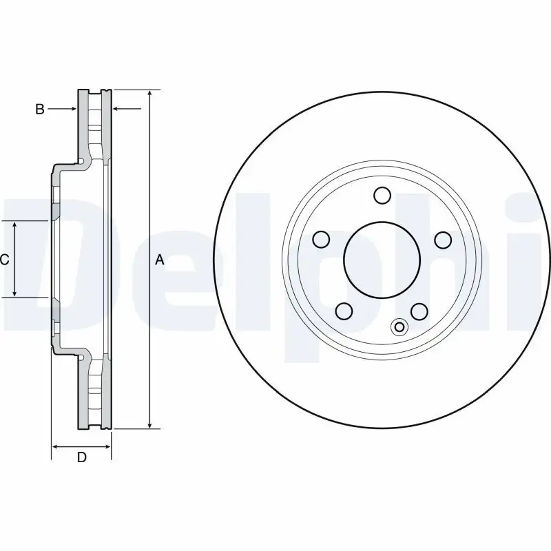 DELPHI BG4646C Ön Fren Diski 40206HG00B resmi