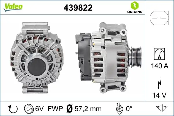 VALEO 439822 Şarj Dinamosu resmi