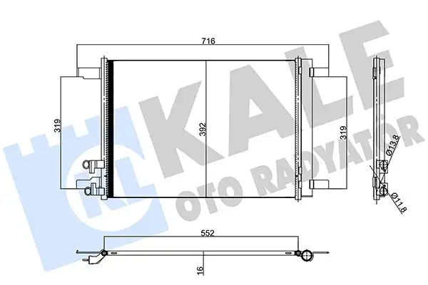 KALE 357395 Klima Radyatörü 5WA816411A resmi