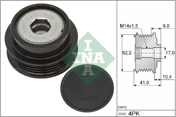 INA 535033810 Alternatör Kasnağı resmi